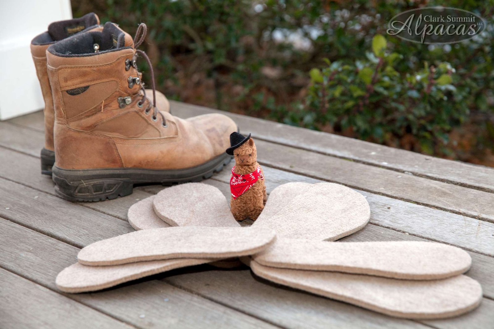 Alpaca Insoles for boots slippers warm feet felted alpaca fiber